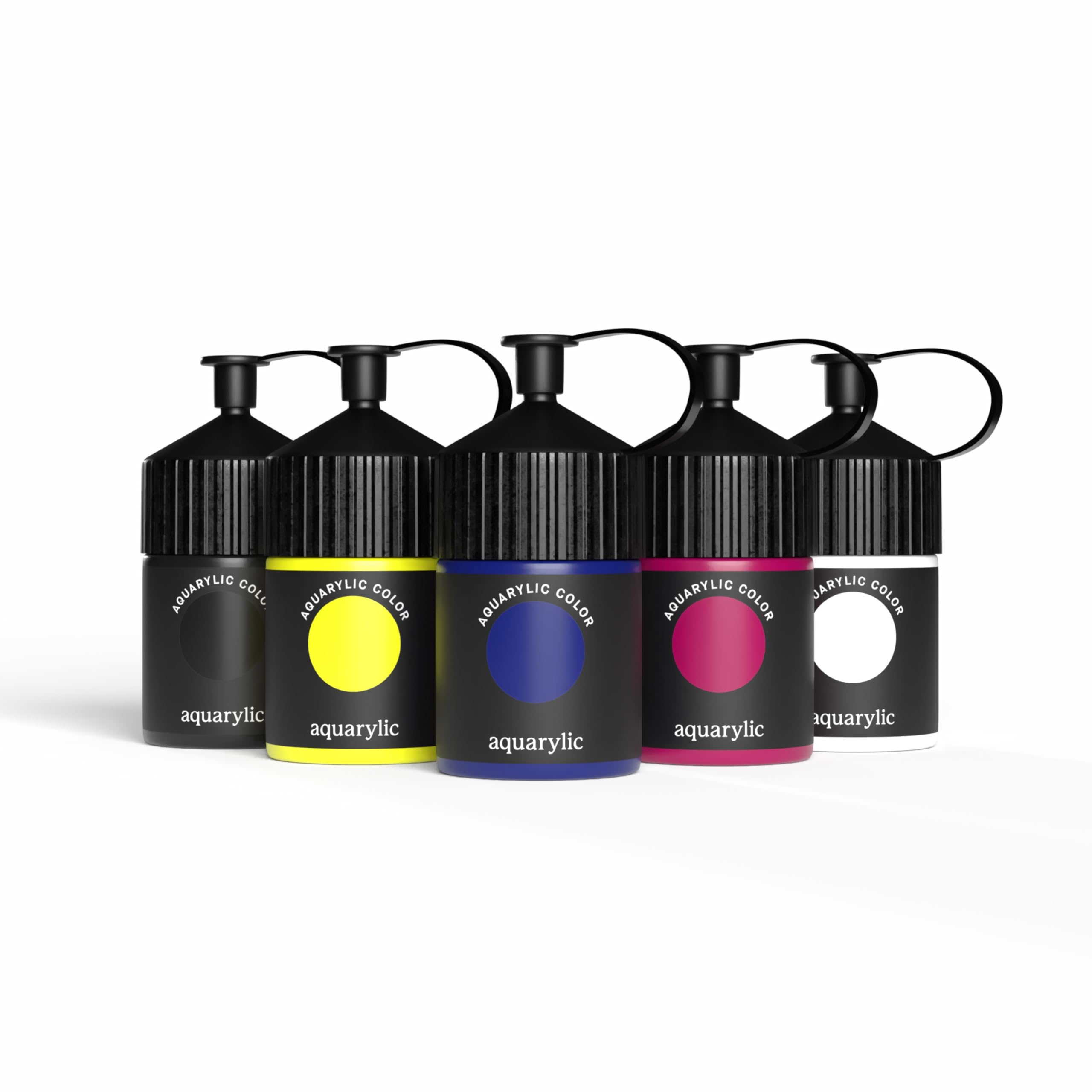 Color Künstlerfarbe - Starterset - Hochpigmentiert, Lichtecht - 5 x 120ml Flaschen inklusive PDF-Anleitung und Videokurs