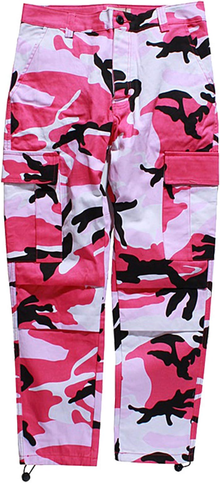 ARbuliry Mens Work Trousers Casual Pants,Camouflage Belt Military Trousers Multiple Pockets Straight Pants for Outdoor Camping Climbing