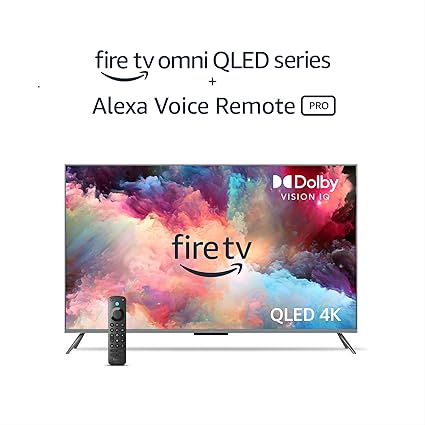 Fire TV 65" Omni QLED Series 4K with Alexa Voice Remote Pro