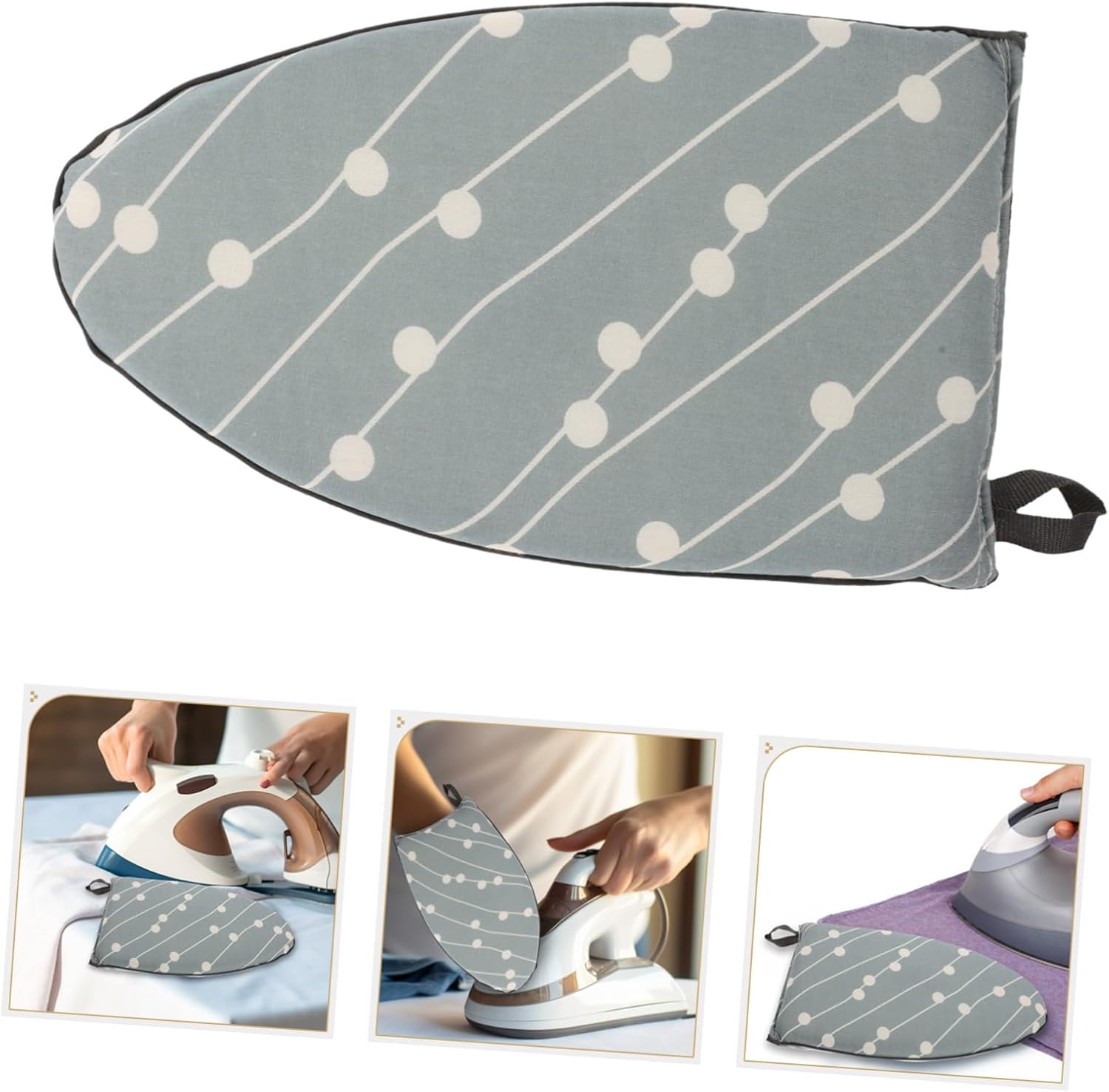 KICHOUSE Mini Handheld Ironing Board Anti-Steam Mitt Compact and Portable Tabletop Ironing Mat for Household Use for Travel and Quick Touch-Ups