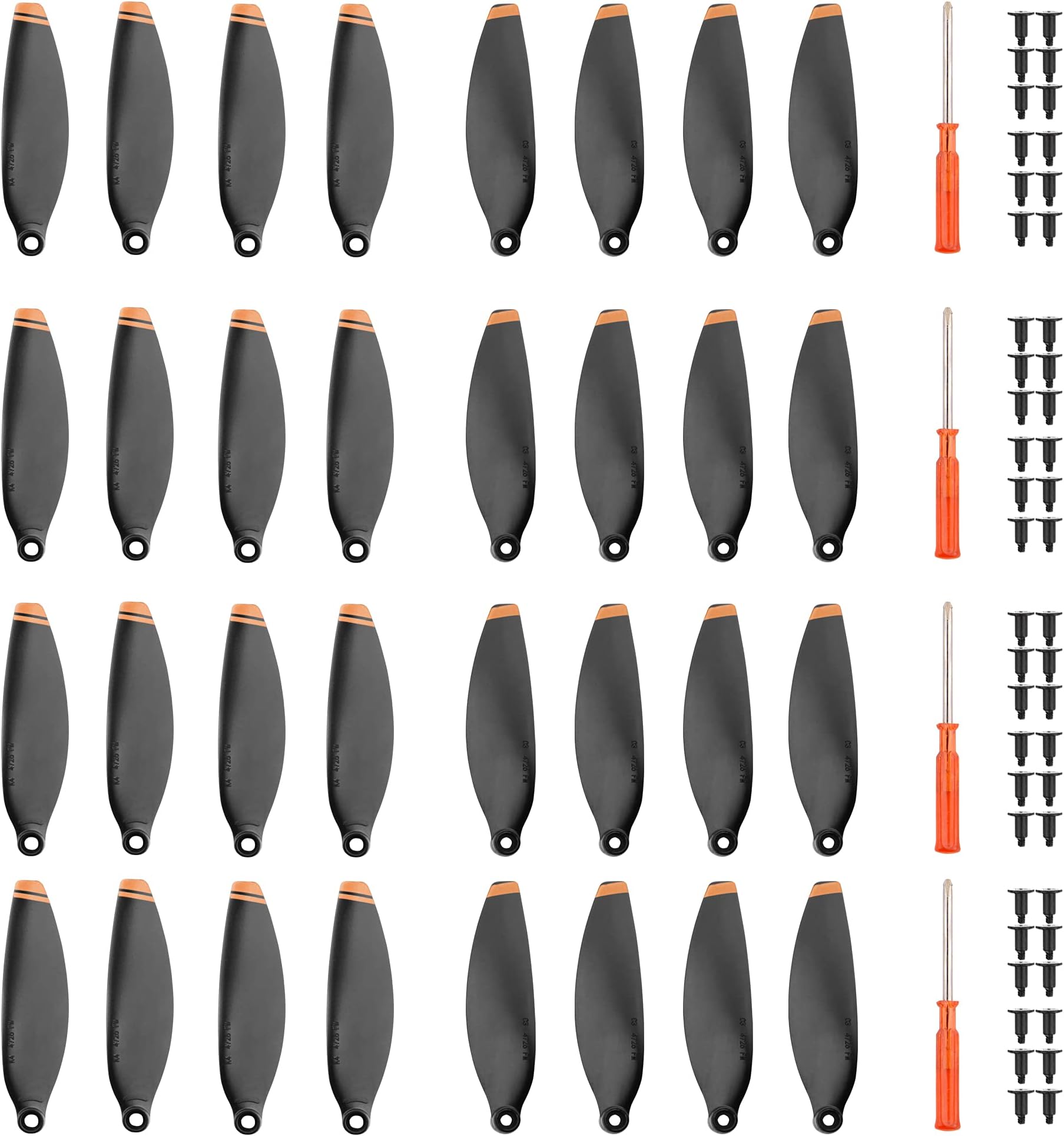 (32Pcs) Propellers for DJI Mini 4K/Mini 2/Mini 2 SE/Mini SE,Drone Propellers Replacement Parts Orange Props for DJI Mavic Mini/Mavic Mini 2,Low Noise Quick Release Blades for DJI Mini 4K Accessories