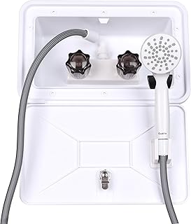 RV Outdoor Shower Exterior Shower Box Kit, Easy Install RV Outdoor Shower with Leak-Proof