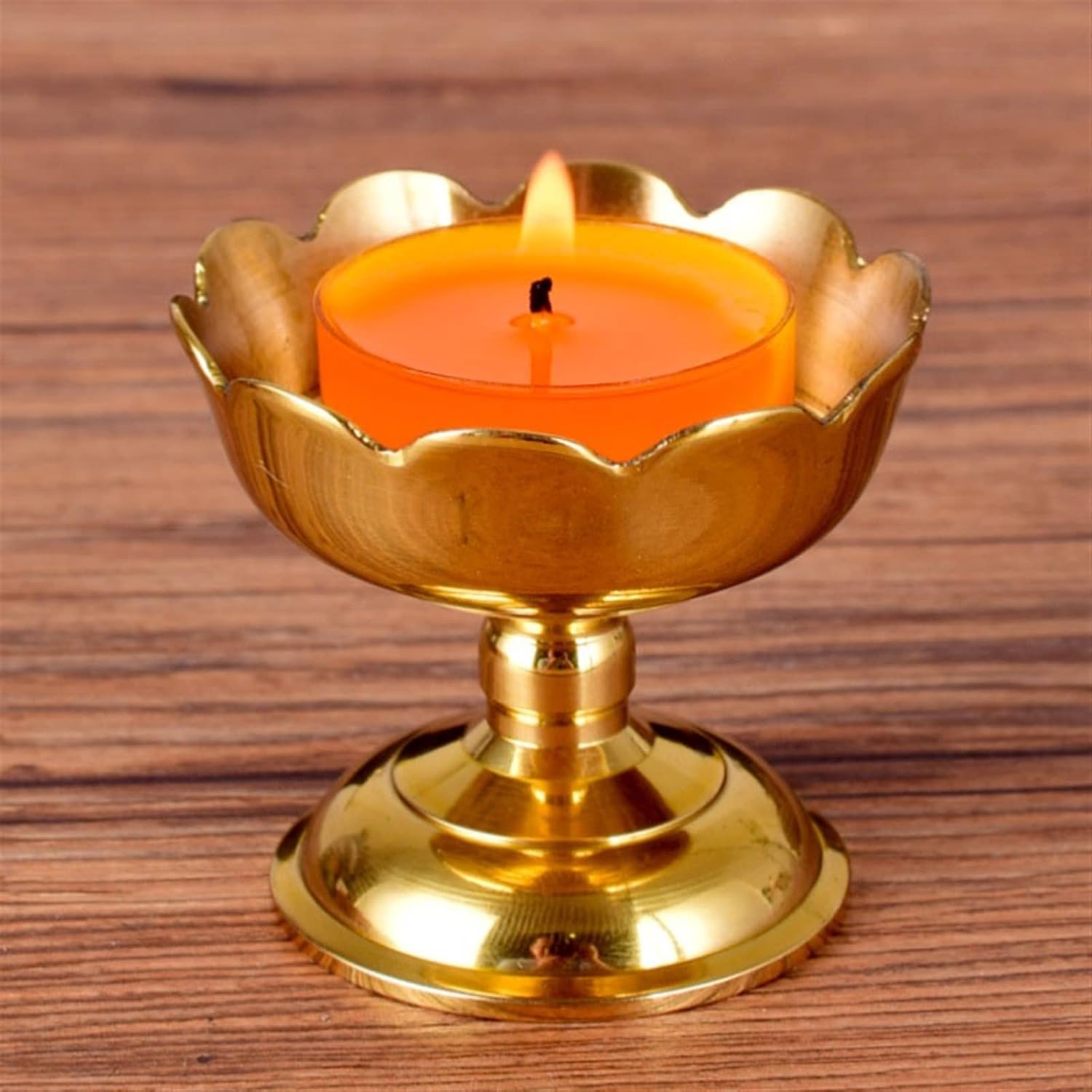 Candleholders Classical Candle Holder Creative Flower Candlestick Table Decoration Zen Buddhist Temple Offering (Excluding Candles)
