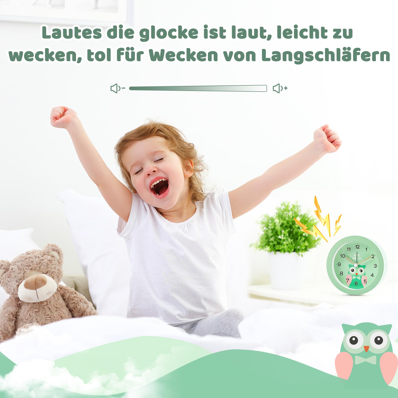 Réveils Réveil Silencieux Sans Tic-Tac For Enfants, À Piles, Avec Réveils Réveil Silencieux Sans Tic-Tac For Enfants, À Piles, Avec