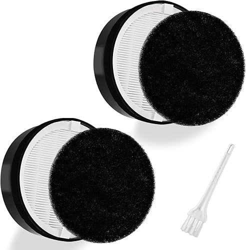 Paquete de 2 filtros de repuesto LV-H132 compatibles con purificador de aire LEVOIT LV-H132 LV-H132-RF, filtro True HEPA H13, filtro de carbón