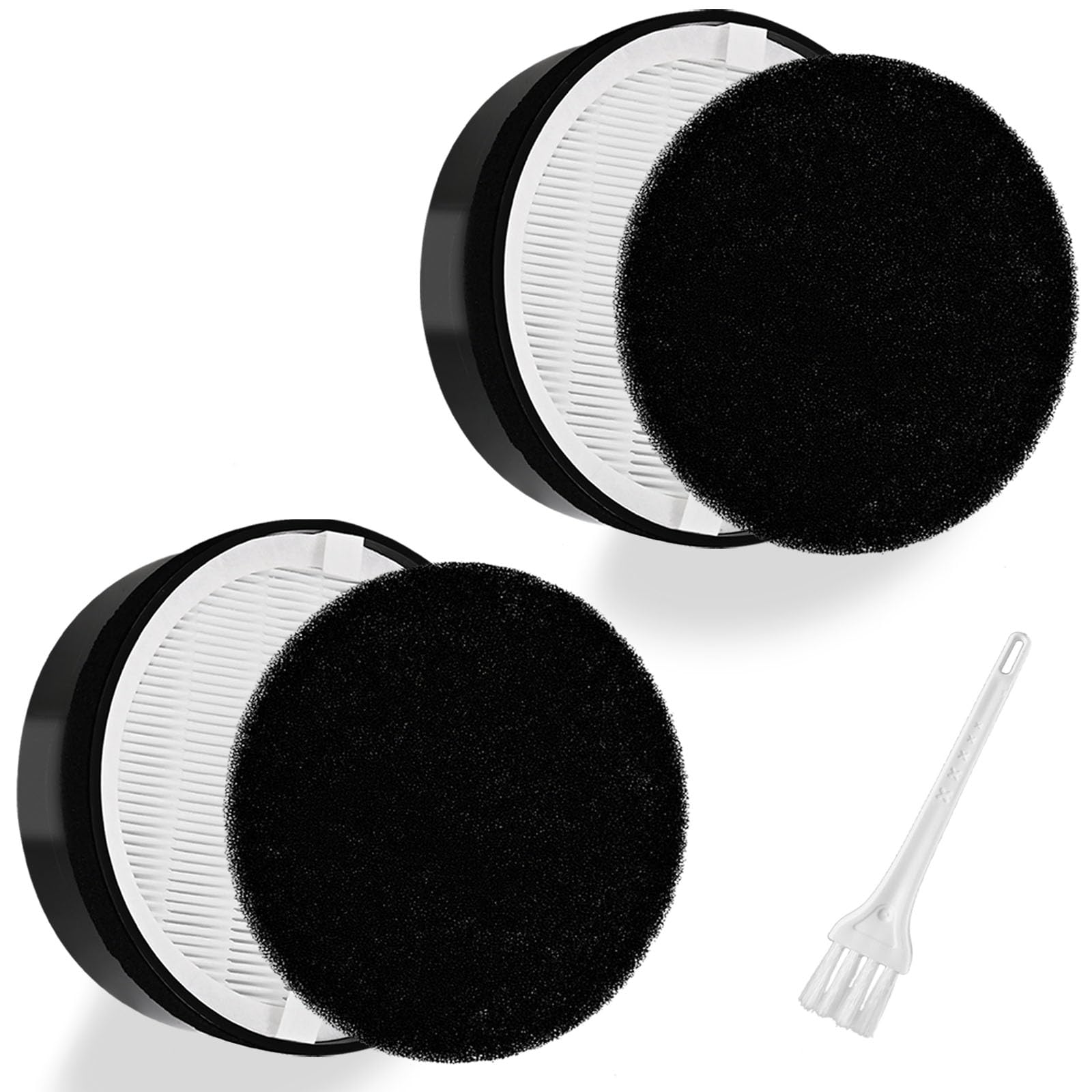 2 Pack LV-H132 Replacement Filter Compatible for LEVOIT LV-H132 Air Purifier LV-H132-RF, H13 True HEPA Filter, Activated Carbon Filter, Replace Part LV-H132-RF
