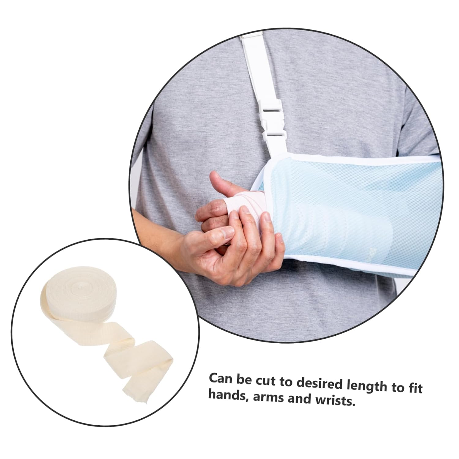 Gatuida 10m Elastic Tubular Bandage Elastic Support Wrap for Arms Legs Comfortable Cotton Stockinette for Pets and Human Use Lightweight Breathable for Casts Braces