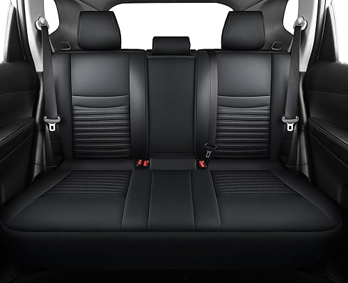 Miniatura 2 de LINGVIDO Fundas de asiento personalizadas para Nissan Rogue 2014 2015 2016 2017 2018 2019 2020, juego completo, negro, no para híbridos y deportivos