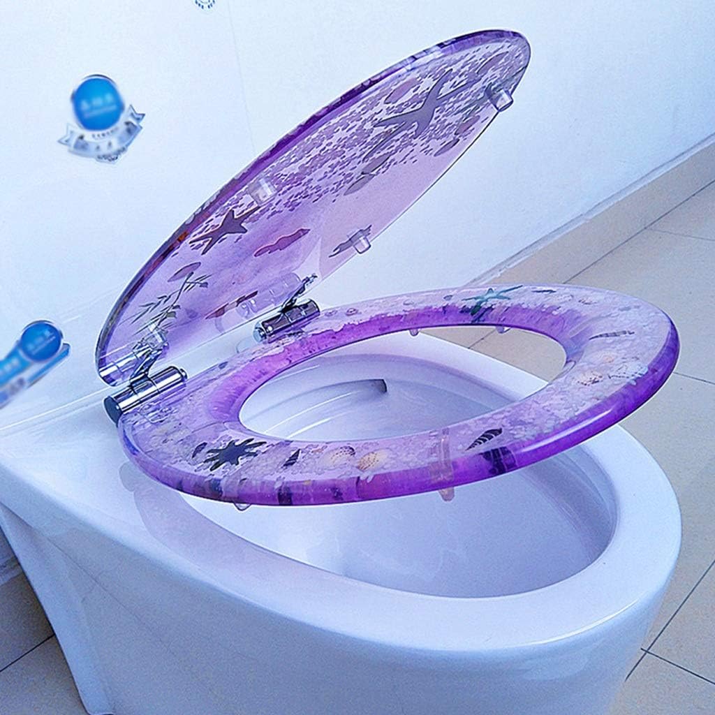 Resin Toilet Cover Universal Old-fashioned Seat Slow-down Quick-release Color Mute Thickening