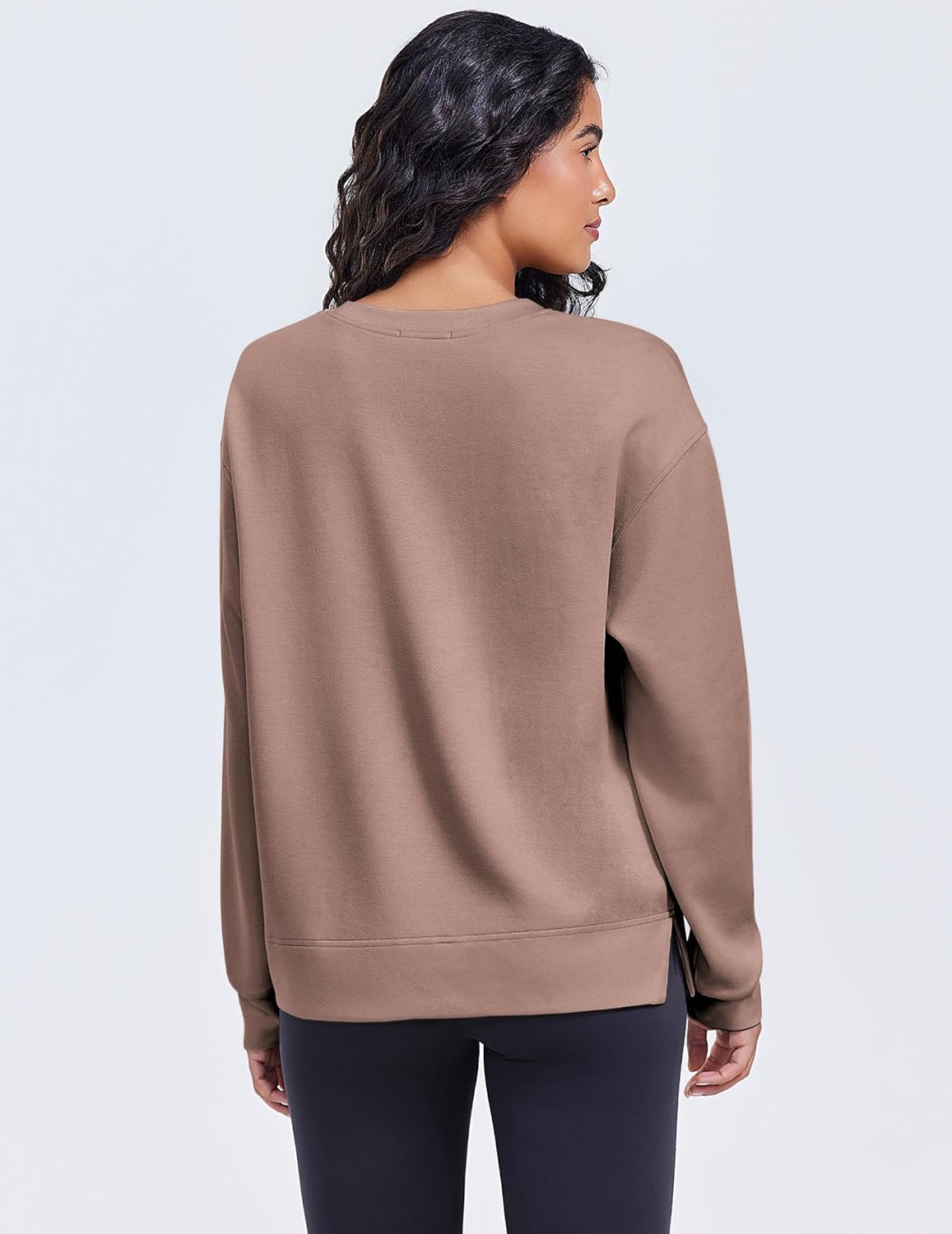 PINSPARK Soft Crewneck Sweatshirt for Women Long Sleeve Lightweight Pullover Yoga Casual Sweatshirts - Image 2