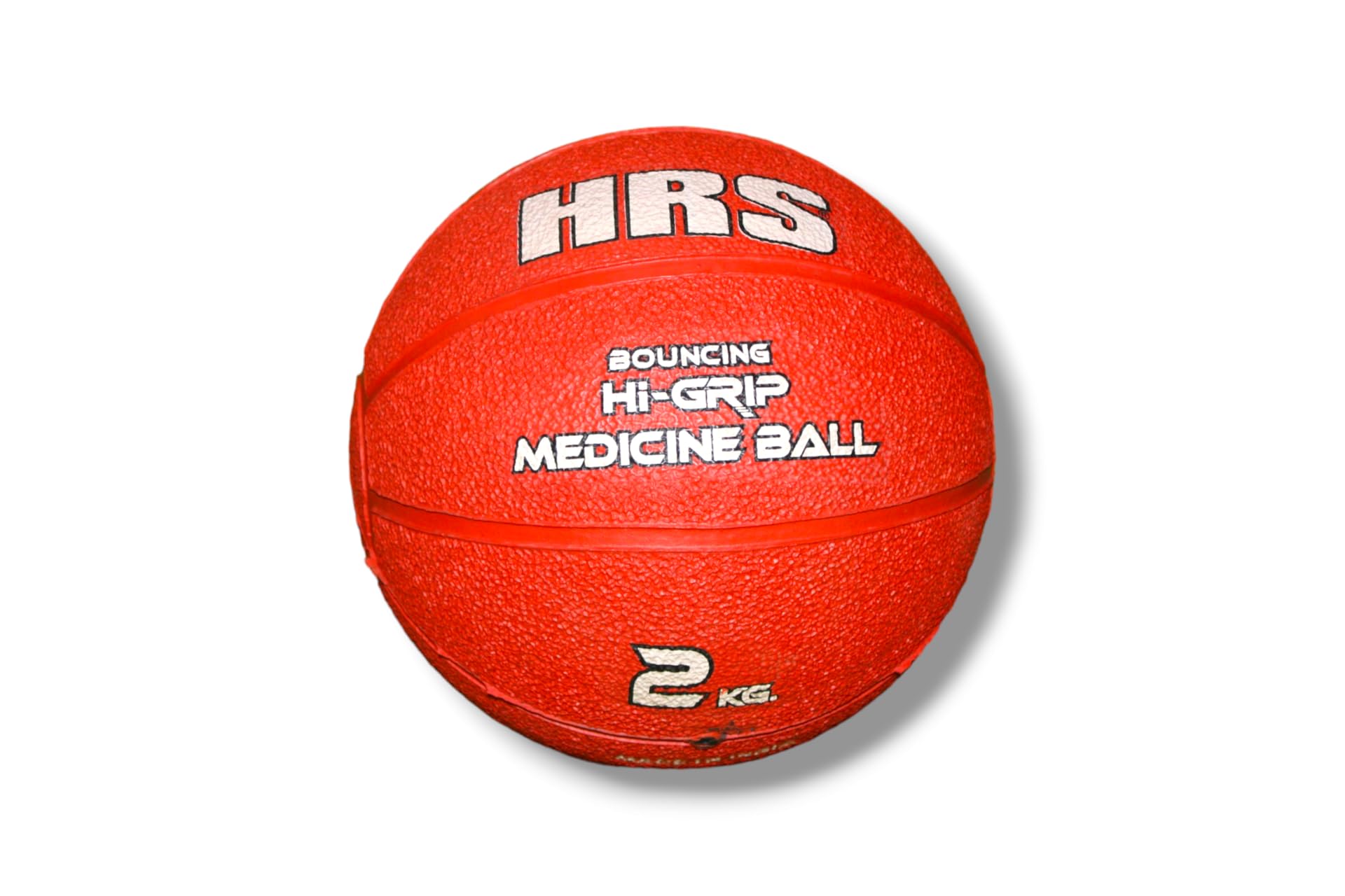 HRS Medicine Ball Rubberised High Grip Bouncing Medicine ball 2 KG (Red)