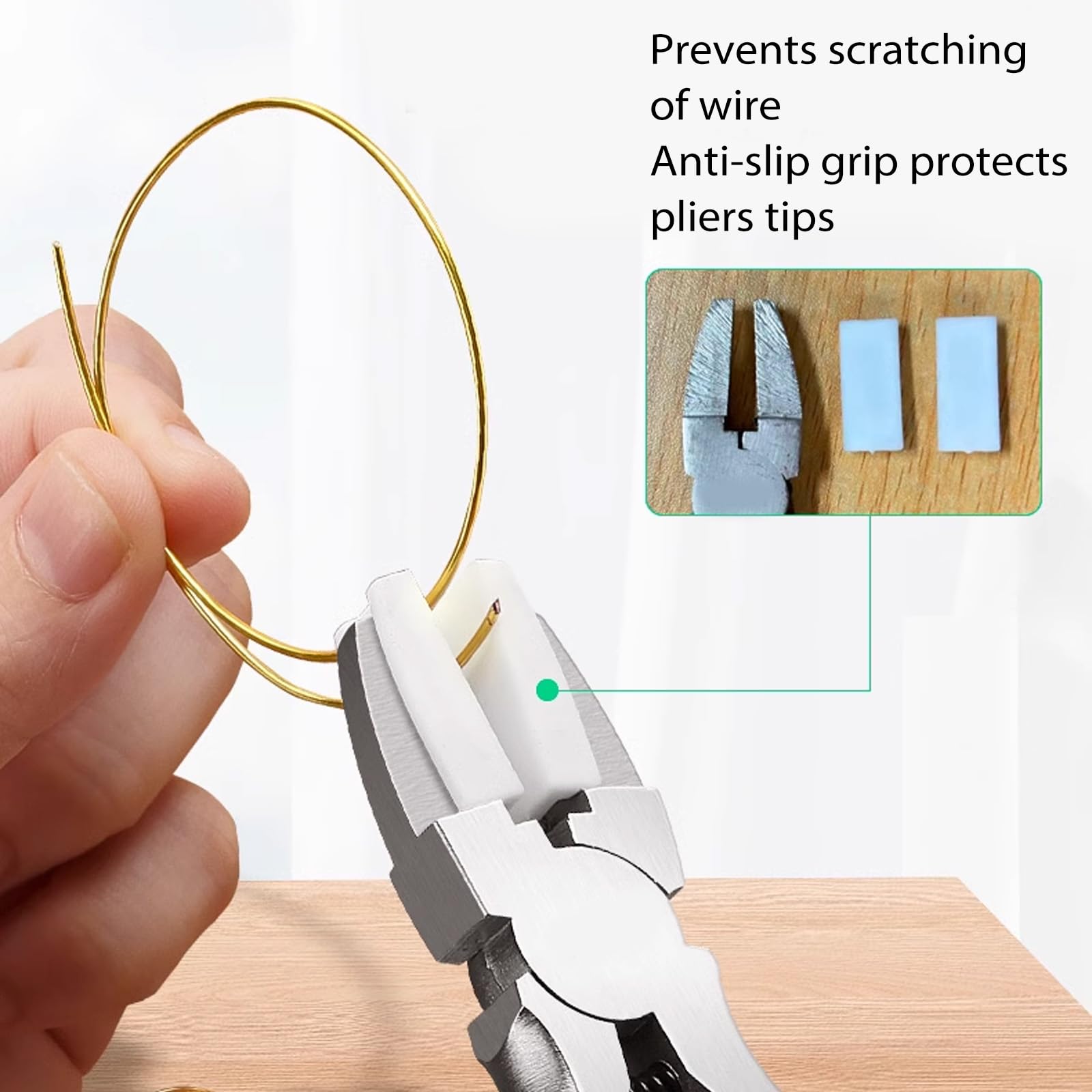 Nylon Alicates de Punta Plana, Mini Alicates Joyería Mandíbulas Nailon Doble de Acero Al Carbono, Tenazas Pequeños Herramientas Manuales para Abalorios, dar Forma a Alambre, Fabricación