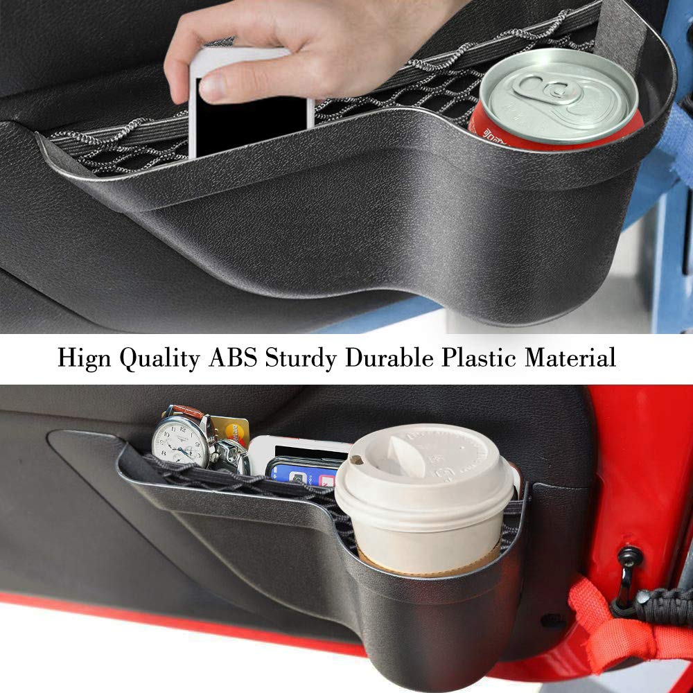 Front Door Net Pocket Storage Box Organizer For Jeep Wrangler JK 2011-2017 Black