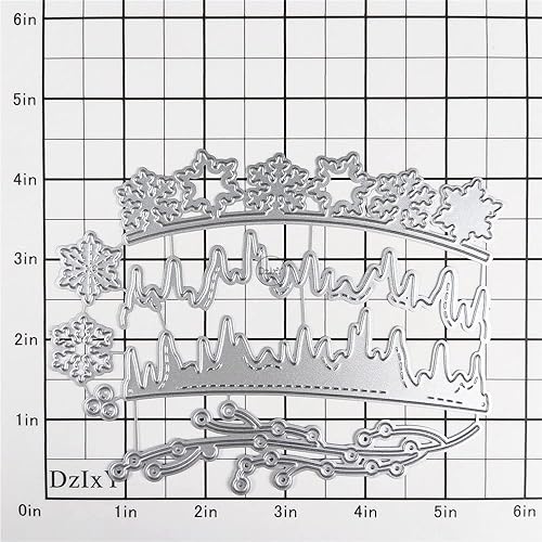 Miniatura 2 de DzIxY Hermosos troqueles de corte de metal de encaje de copos de nieve para kit de fabricación de tarjetas, troquelados, troquelados, plantillas de