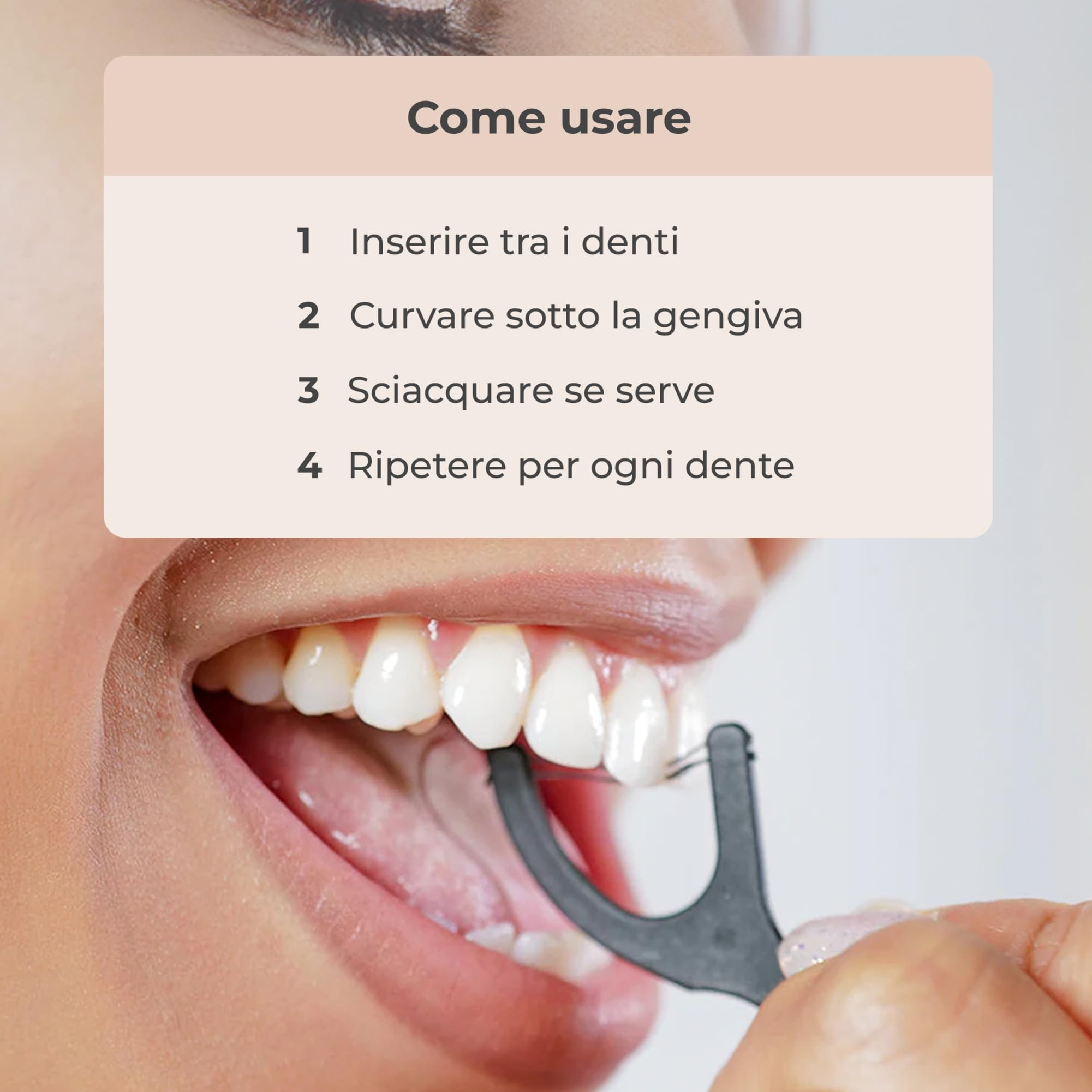 PUL Plettri per filo interdentale – Al gusto di menta | Confezione da 200 | Filo interdentale resistente e liscio con impugnatura ergonomica | Strumento portatile e igienico per l'igiene orale