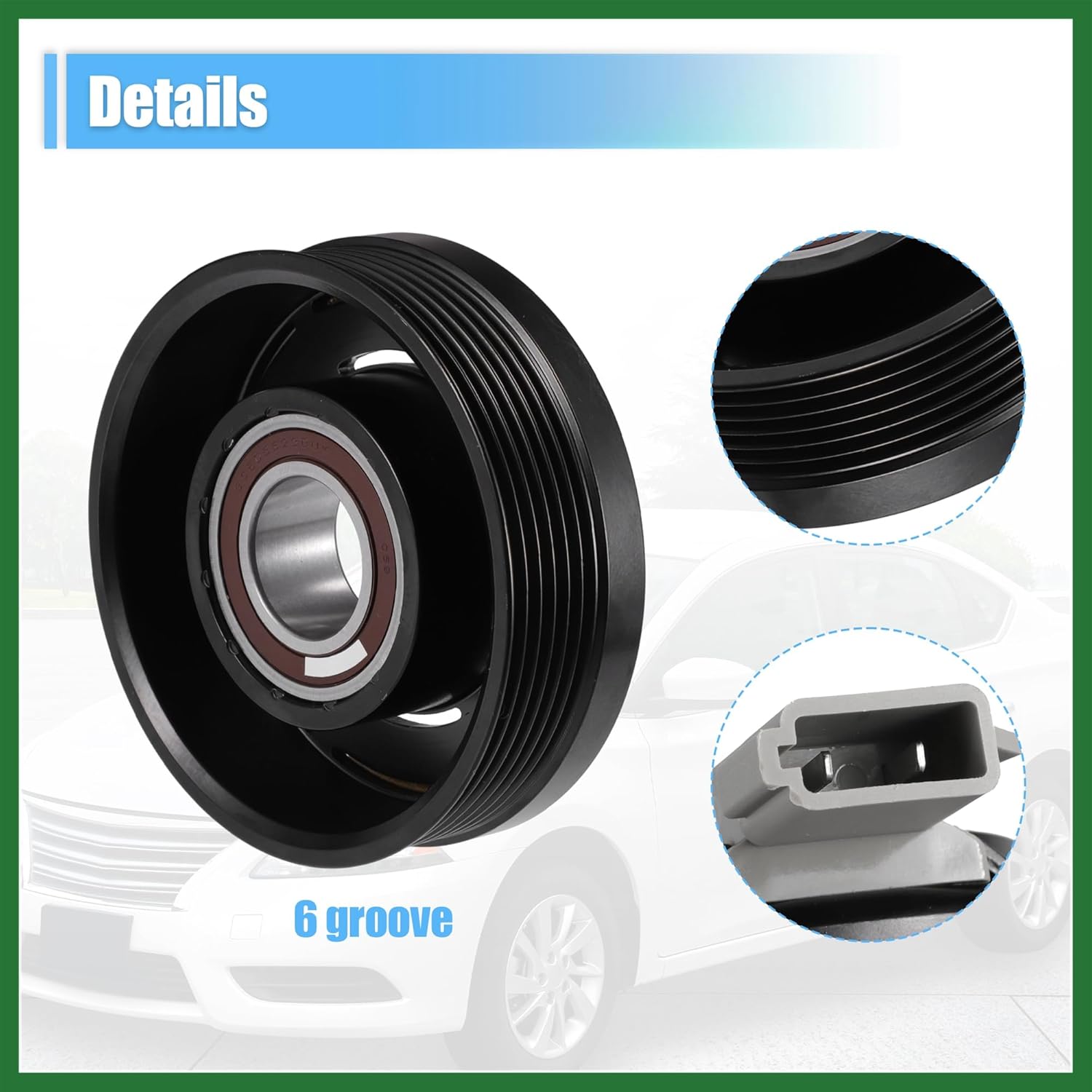 Motoforti 1 Set AC Compressor Clutch Kit Replace for FORD F-150 2004 2005 2006 8 CYL 4.6L/5.4L Long-lasting