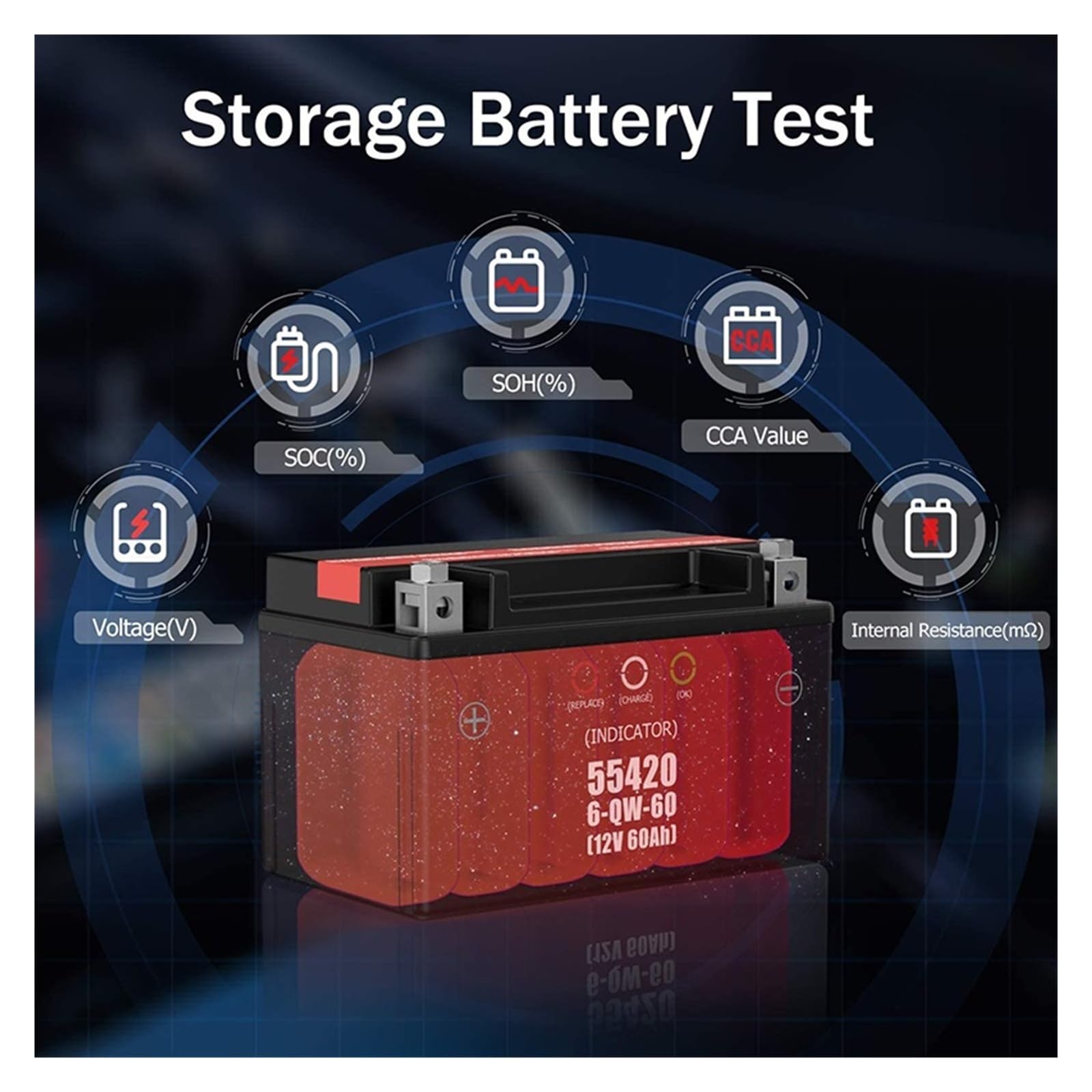 Tester Akumulatora Samochodowego 12V 24V 100 Do 2000 Test CCA Heavy Truck Analizator Narzędzie Diagnostyczne Samochodów Szybkie Dokładne Wykrywanie