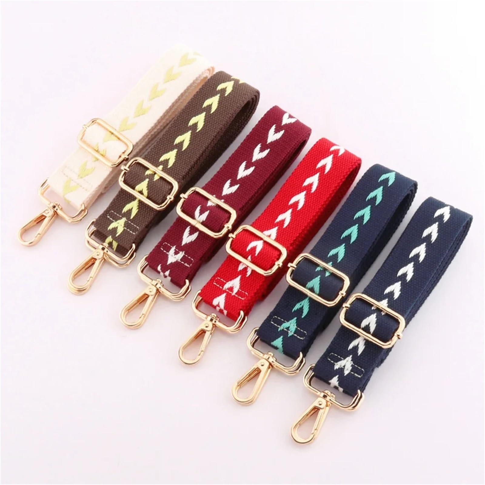 Correas De Hombro Anchas De Lona 2 piezas de bolso de mensajero, bolso de hombro, bolso de viaje, bolso de cintura a juego, piezas de accesorio reemplazable ajustable, cinturón de lona Para Bolso(Gold