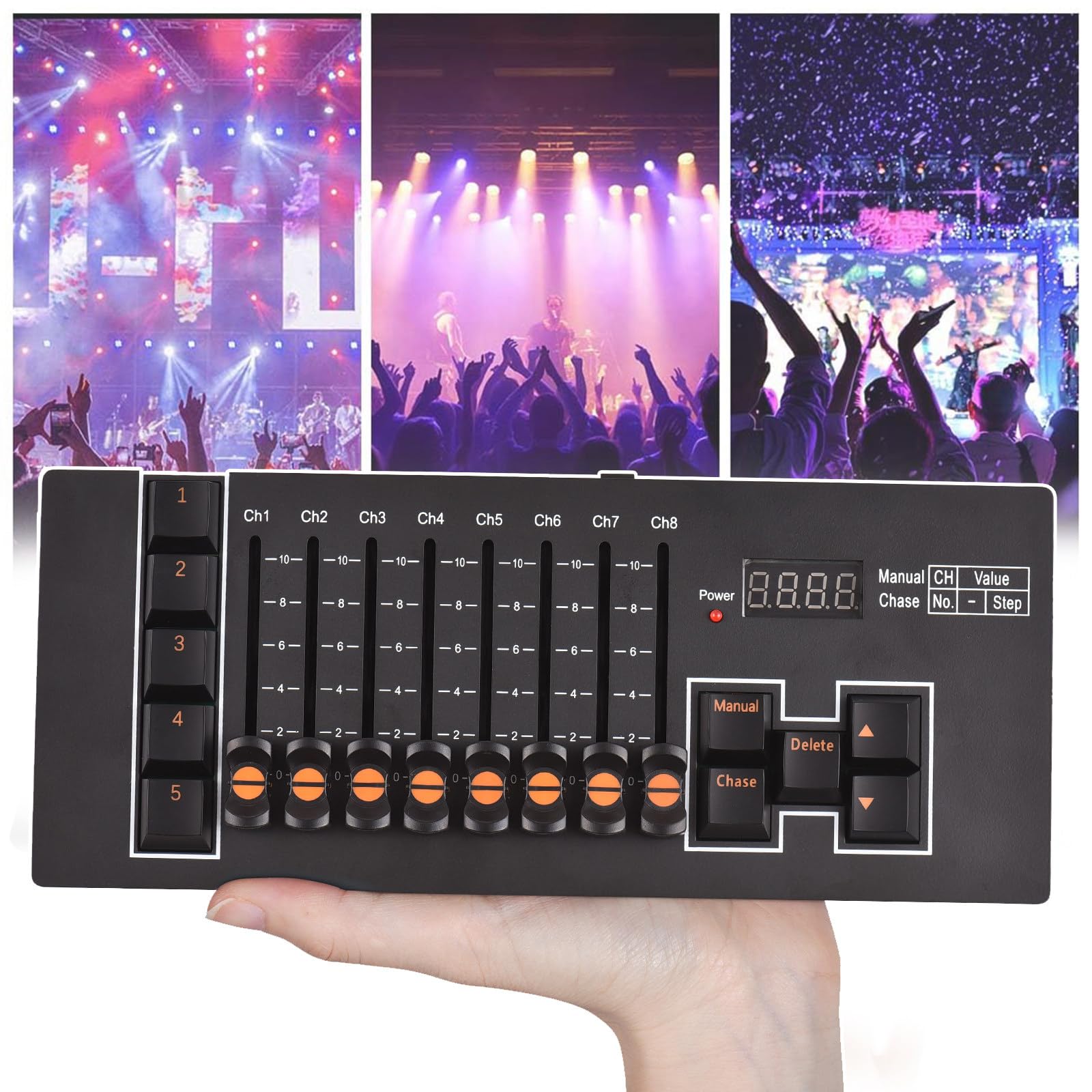 Contrôleur DMX DMX 512 40 Canaux ContrôLeur De Lumière DJ De Scène pour Panneau De Console De ContrôLeur De Lumière De Pub Disco Contrôleur De Lumière DMX