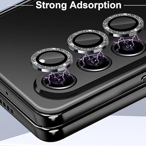 Miniatura 3 de Kanosan Para Galaxy F Protector de lente de cámara Anillo de aleación de aluminio individual 9H vidrio templado Accesorios decorativos Cubierta de