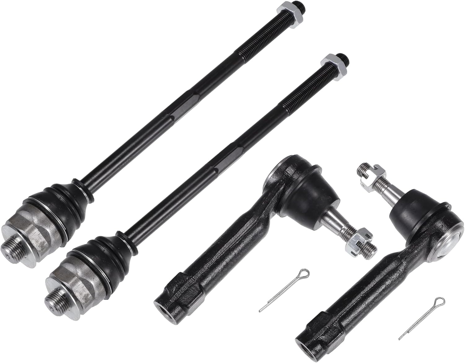 X AUTOHAUX 4pcs Front Inner Outer Tie Rod Ends Kit Suspension Steering Tie Rod End for Cadillac Escalade for Cadillac Escalade ESV for Chevrolet Tahoe Drag Link No.ES3493/ES3488