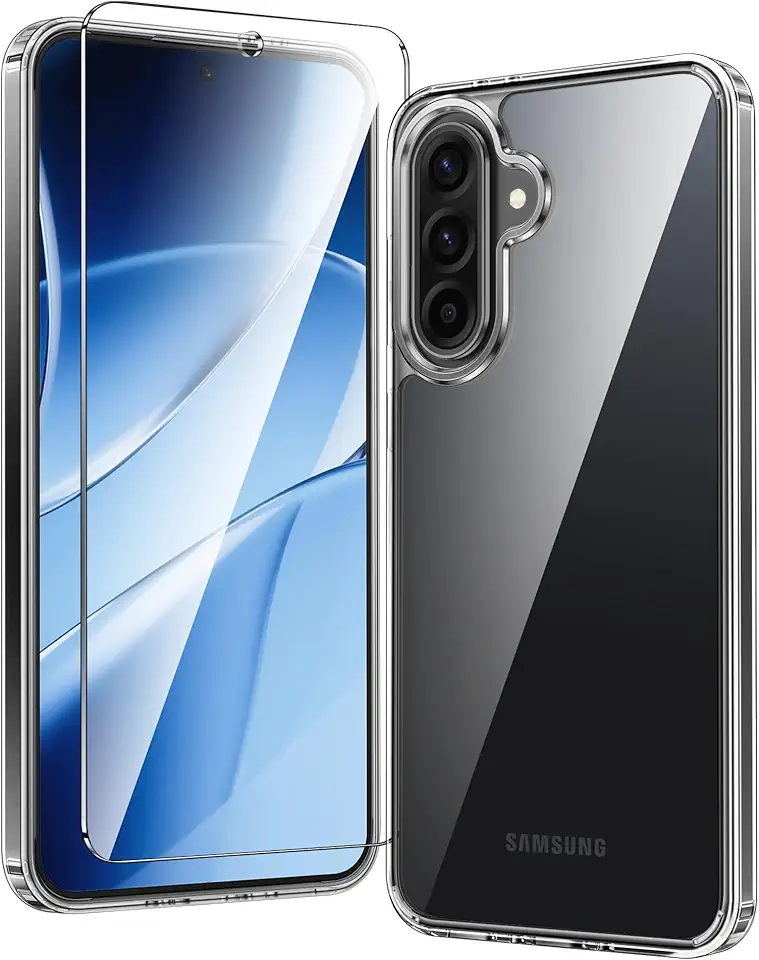 FNTCASE Capa para Samsung Galaxy A56-5G: Capa para celular Galaxy A36 5G de grau militar, proteção contra quedas, antiamarelamento, capa protetora transparente à prova de choque (transparente)