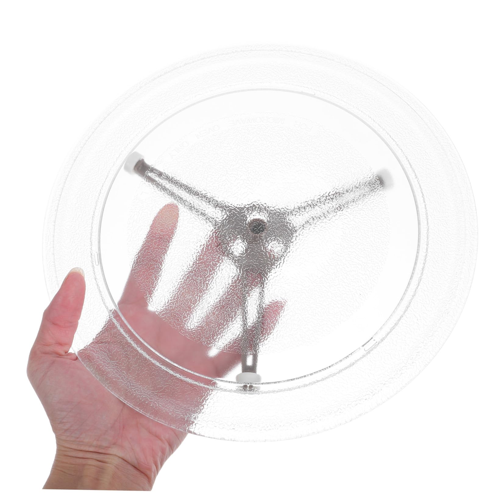 WOONEKY Microwave Glass Turntable Replacement Plate Support Tray Fit Rotating Glass Tray For Even Heating And Easy Cleaning