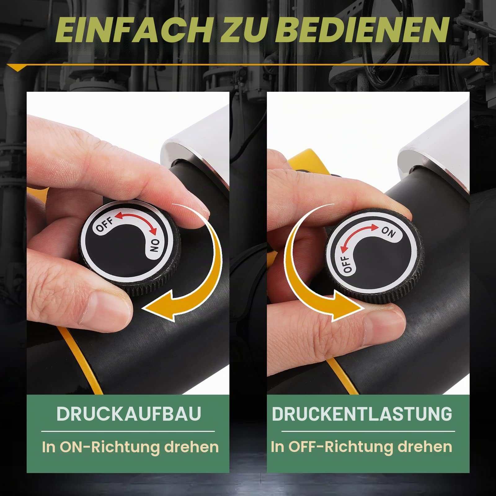 Huanyu Hydraulischer Flanschspreizer 12T Druck Manuell Tragbar Hydraulischer Flanschspreizer Expander Max Expansion 55mm Arbeitssparend für Pipeline Wartung Bau Ventil Ersatz(YQ-55)