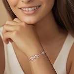 CDE Infinity Cœur Lettre initiale Femmes Bracelets Bijoux Cadeau pour Femmes ,Personnalisé Alphabet Lettre Charm Design,Eauproof,7"+2" Chaîne réglable convient à la plupart des poignets, Cadeaupour toutes les occasions spéciales