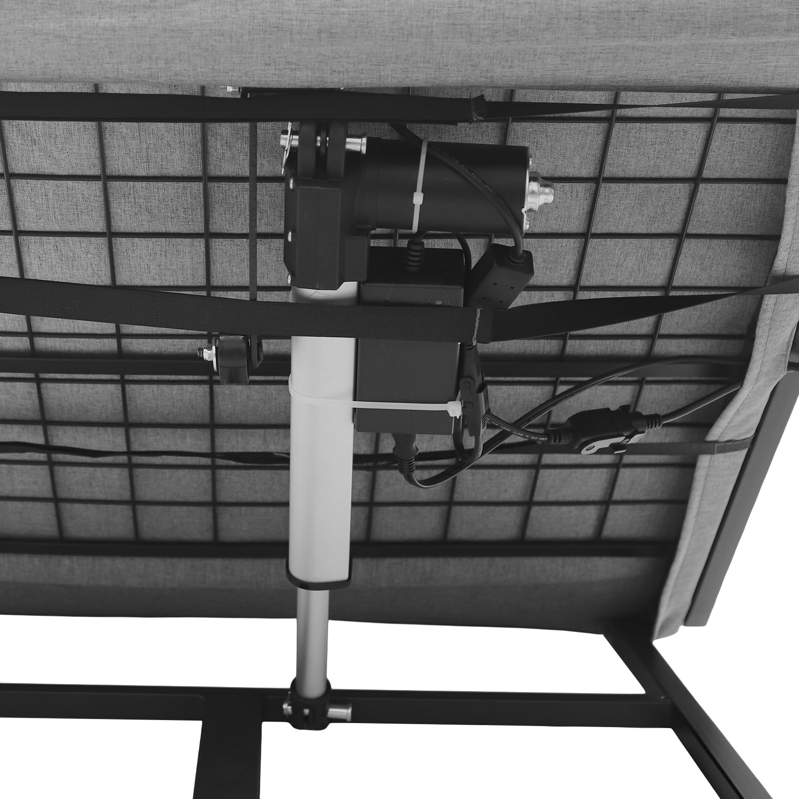 Cama con somier, 120 x 73 cm, ajustable eléctricamente, 50 W, respaldo ajustable eléctricamente con función de elevación, respaldo ajustable eléctrico, para personas mayores, discapacitados