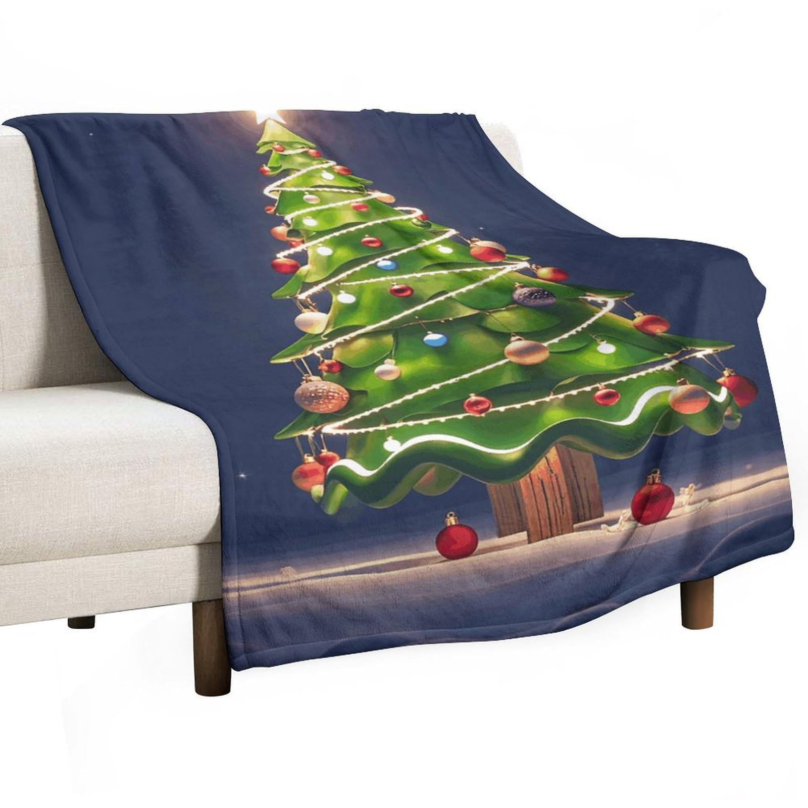 Couverture sapin de Noël douce, le cadeau idéal de 177x127 cm pour la maison