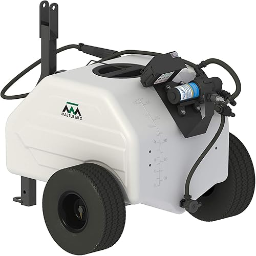 Master Manufacturing SL6-46-012Q-RM Revolt Lithium-Ion Series 12 Gallon Trailer Broadcast Sprayer-1.1GPM, White