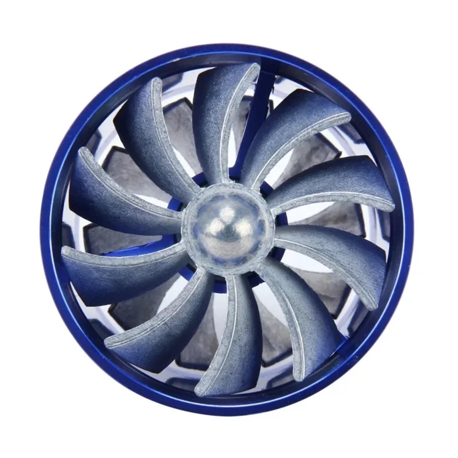 Turbocharger zestaw Jednostronny Wlot Powietrza Do Samochodu Turbosprężarka Gaz Paliwo Olej Oszczędność Wentylator Silnik Turbina Moc Akcesorium Silnik turbo(Blue)