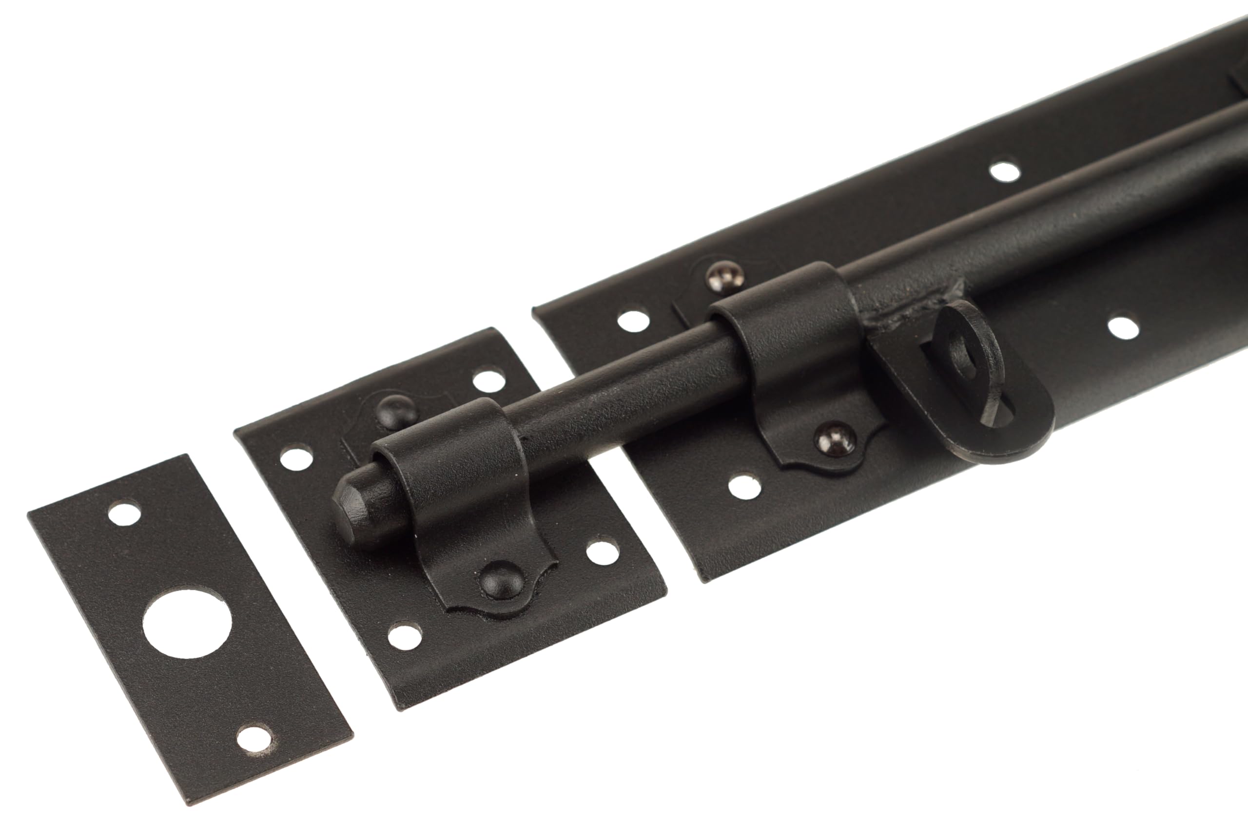 Catenacci per cancelli, 2 pezzi x 280 mm, neri, catenaccio per porta, serratura per porta, catenaccio, catenaccio per cancello da giardino
