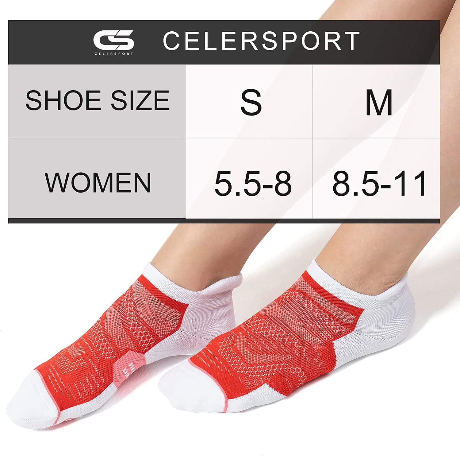 CS CELERSPORT 6 Pack Womens Ankle Running Socks Cushioned Athletic Low Cut Socks with Tab : Sports & Outdoors