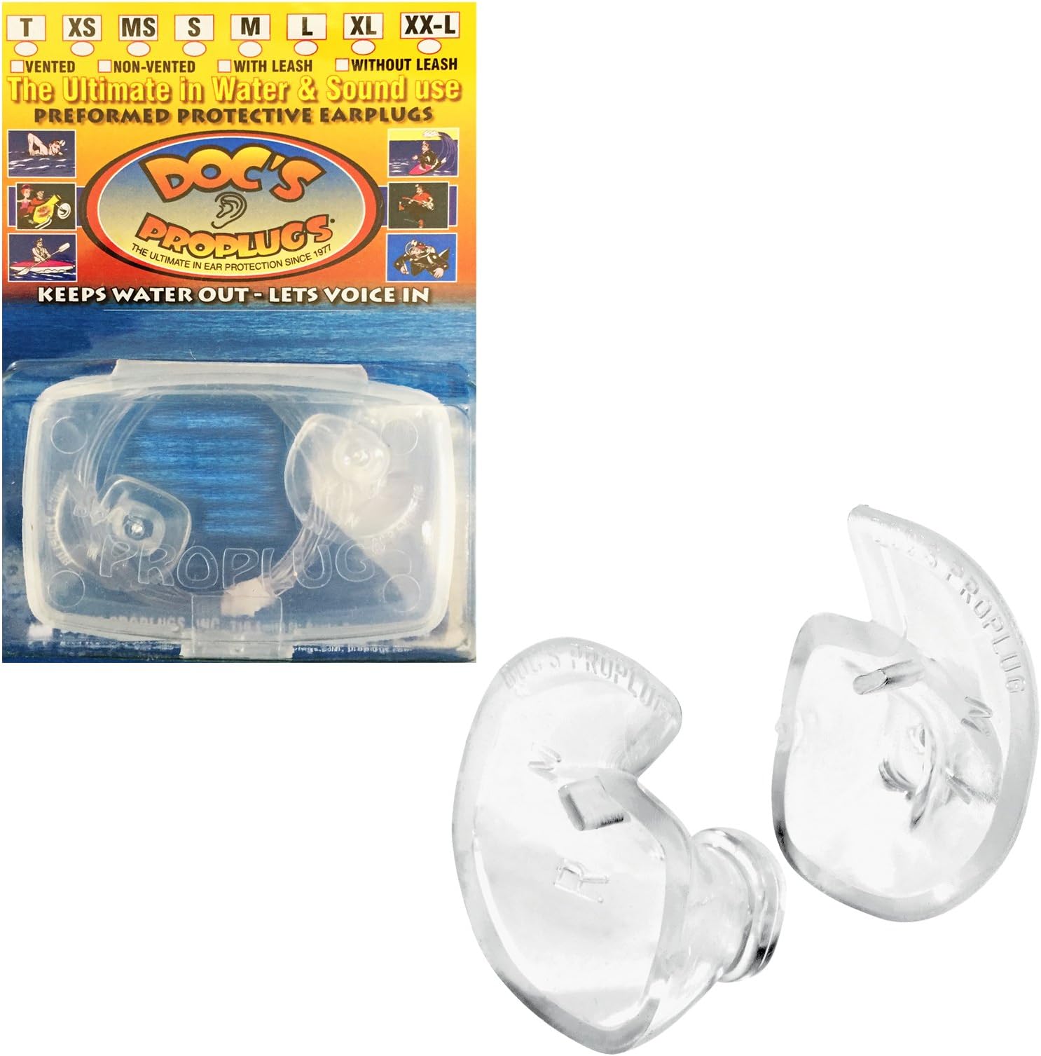 Doc's ProPlugs (pair) Clear Vented - Medium