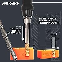 Vista 5 de ruthex Insertos roscados de 1/4 de pulgada – 20 piezas RX-1/4"-20x12.7 Insertos de latón para piezas de plástico – Tuercas moleteadas en pulgadas