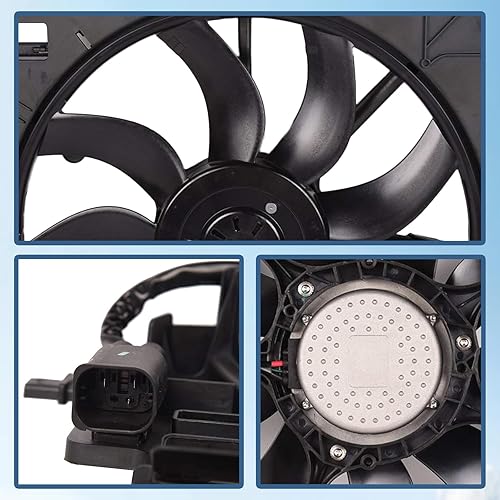 Miniatura 7 de TOPAZ Ventilador de refrigeración del condensador del radiador 17428618242 apto para BMW X5 2009-2013 X6 2008-2014