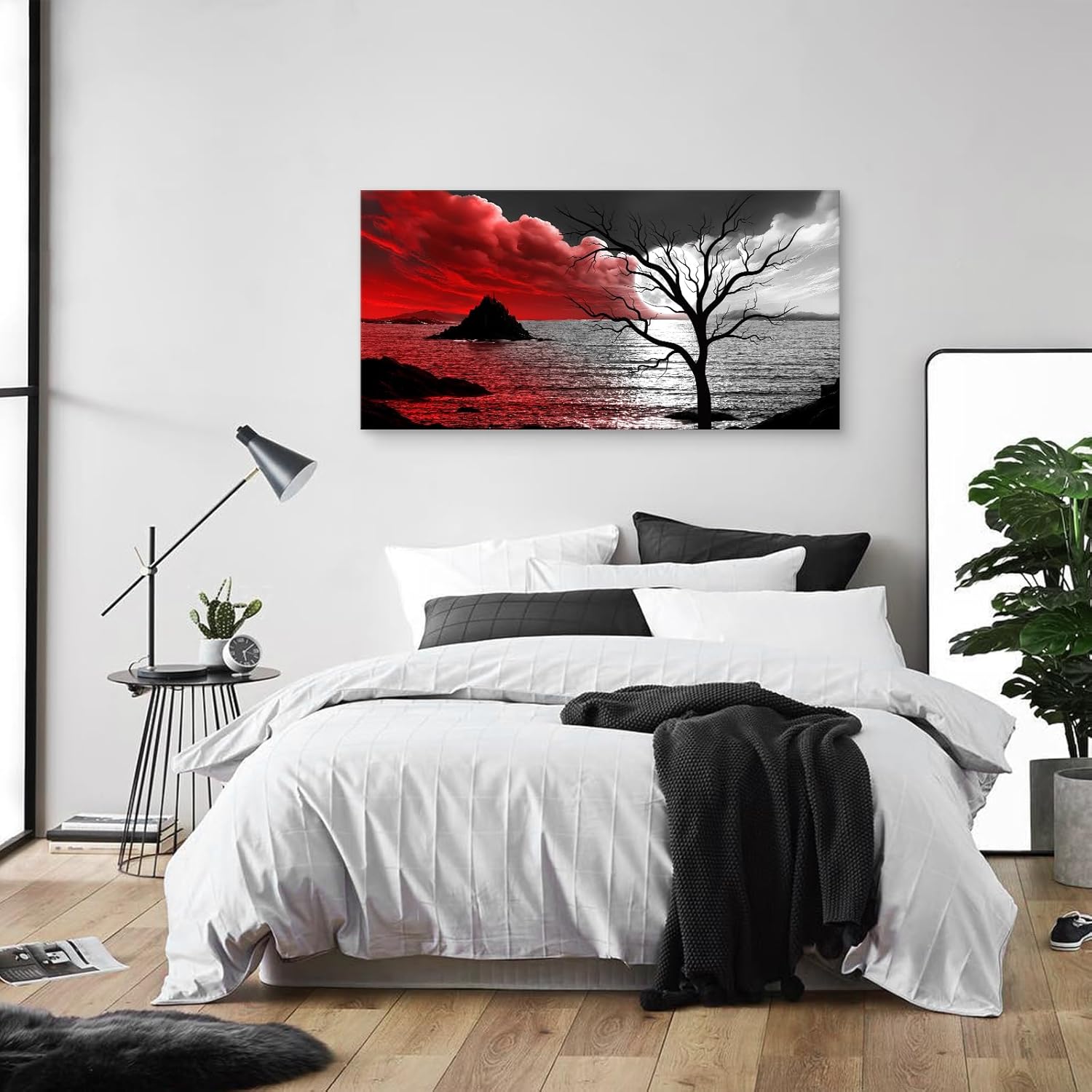 B0350 The Cloud Tree 1 Panels Modern Giclee Canvas Prints Artwork Abstract Seascape Paintings Reproduction Sea Beach Pictures Printed on Canvas Wall Art for Home Decorations Wall Decor