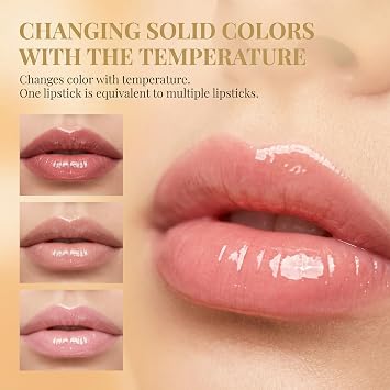 pH Adjusting Lipstick for Mature Women, Transferproof Clear Lip Gloss, Clear lip stick That Changes Color, Long Lasting 24 Hours Moisturizing, Suitable for All Skin Tones (1 Pcs)