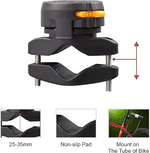 Miniatura 8 de Candado en U para bicicleta con cable  Via Velo Heavy Duty Anti-Theft Bicycle U Lock Vendido seguro plata 0.591 in grillete interior Dim 9 x 4.5