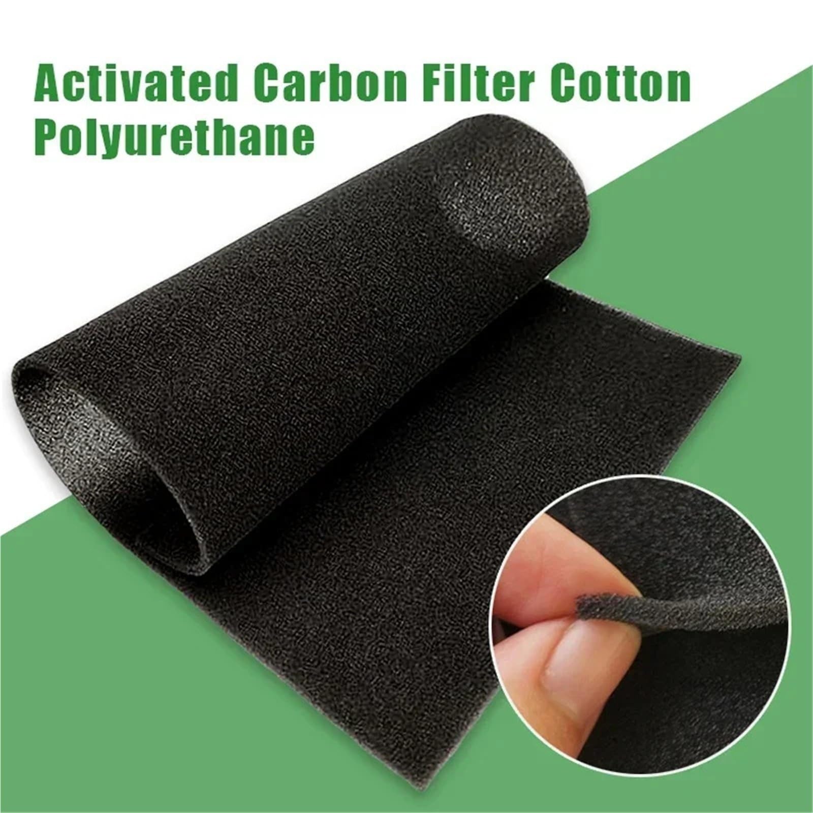 Filtro a Carboni Attivi Foglio filtrante a carbone attivo ad alta densità | Cappa da cucina purificatore condizionatore d'aria for auto(10mmx100cmx100cm)
