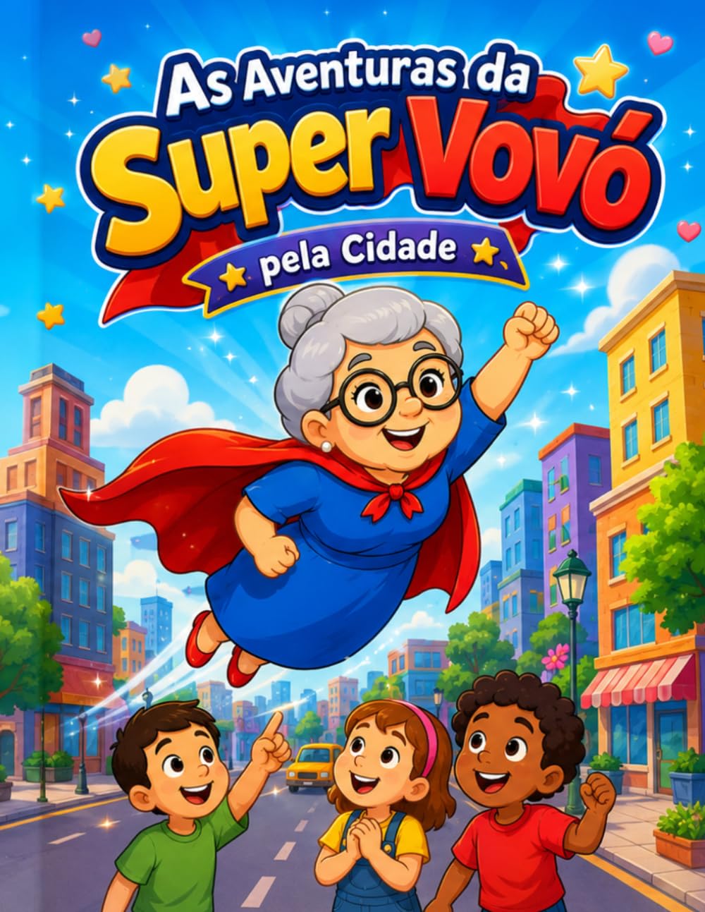 As Aventuras da Super Vovó pela Cidade: Livro infantil para colorir