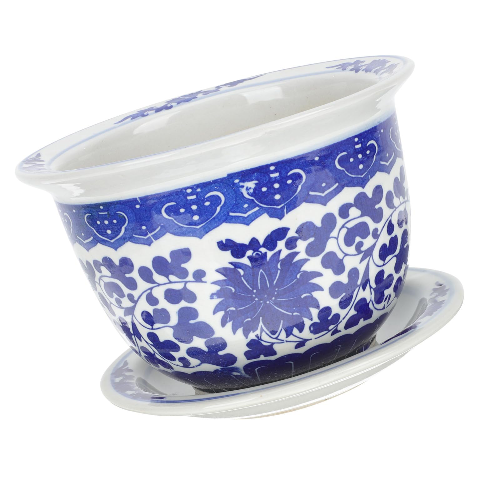 Pot de fleur céramique bleu drainant pour sauver vos plantes de l'asphyxie