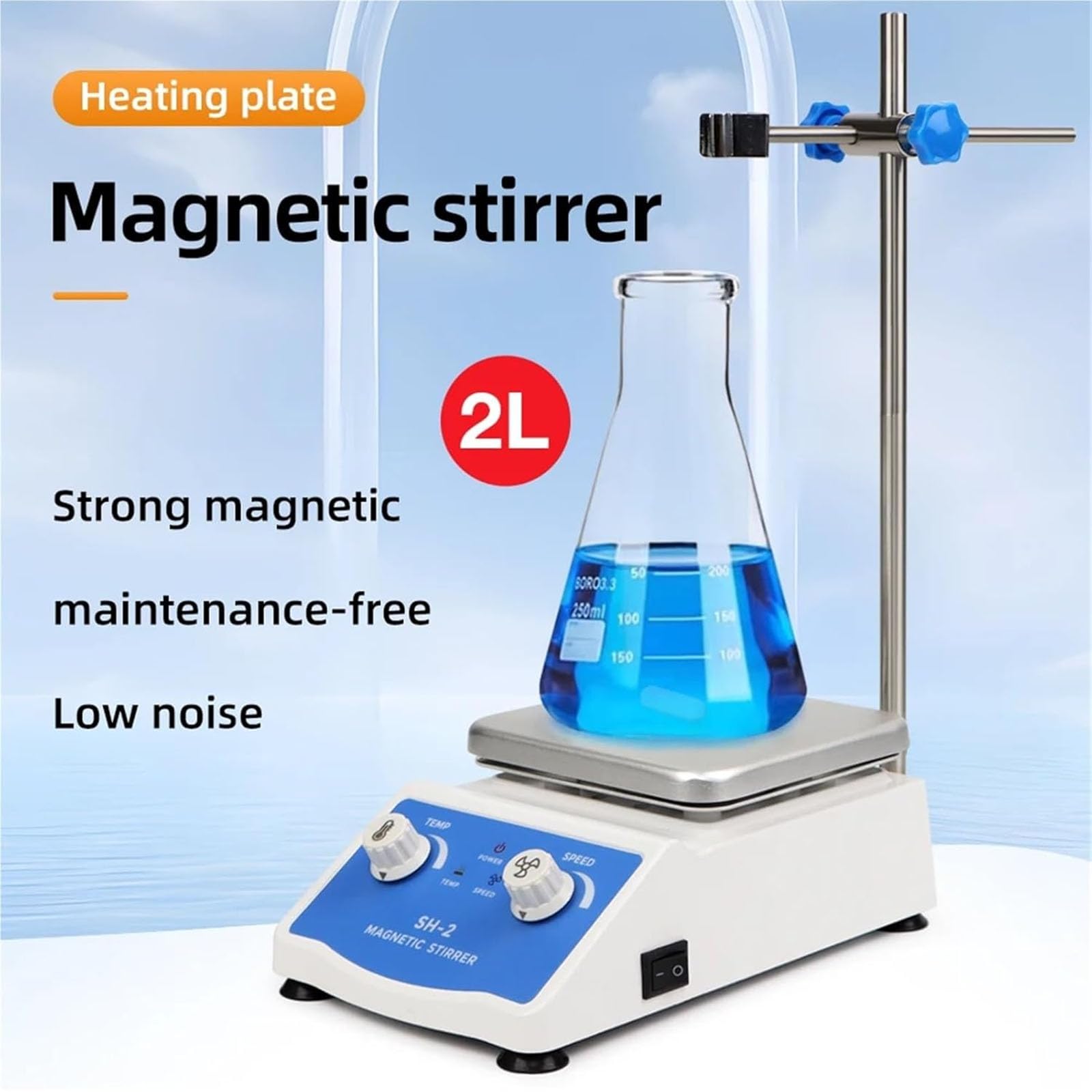 Equipo de laboratorio de placa caliente de calefacción magnética del agitador 0-1600rpm 1L