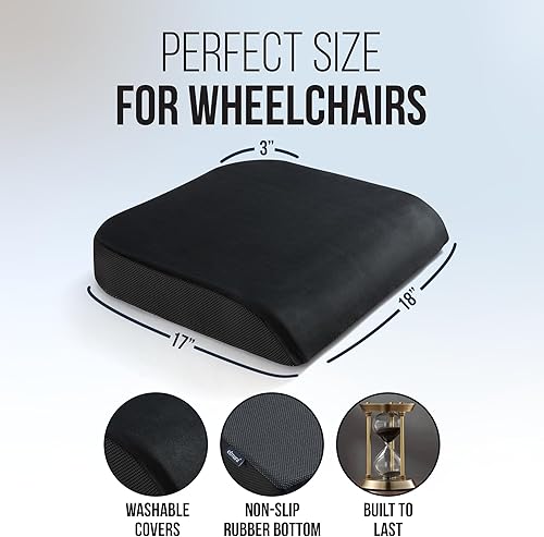 Miniatura 6 de Elmara El cojín de asiento para silla de ruedas diseñado por médicos es la solución definitiva de comodidad, cojín grueso para silla de ruedas que