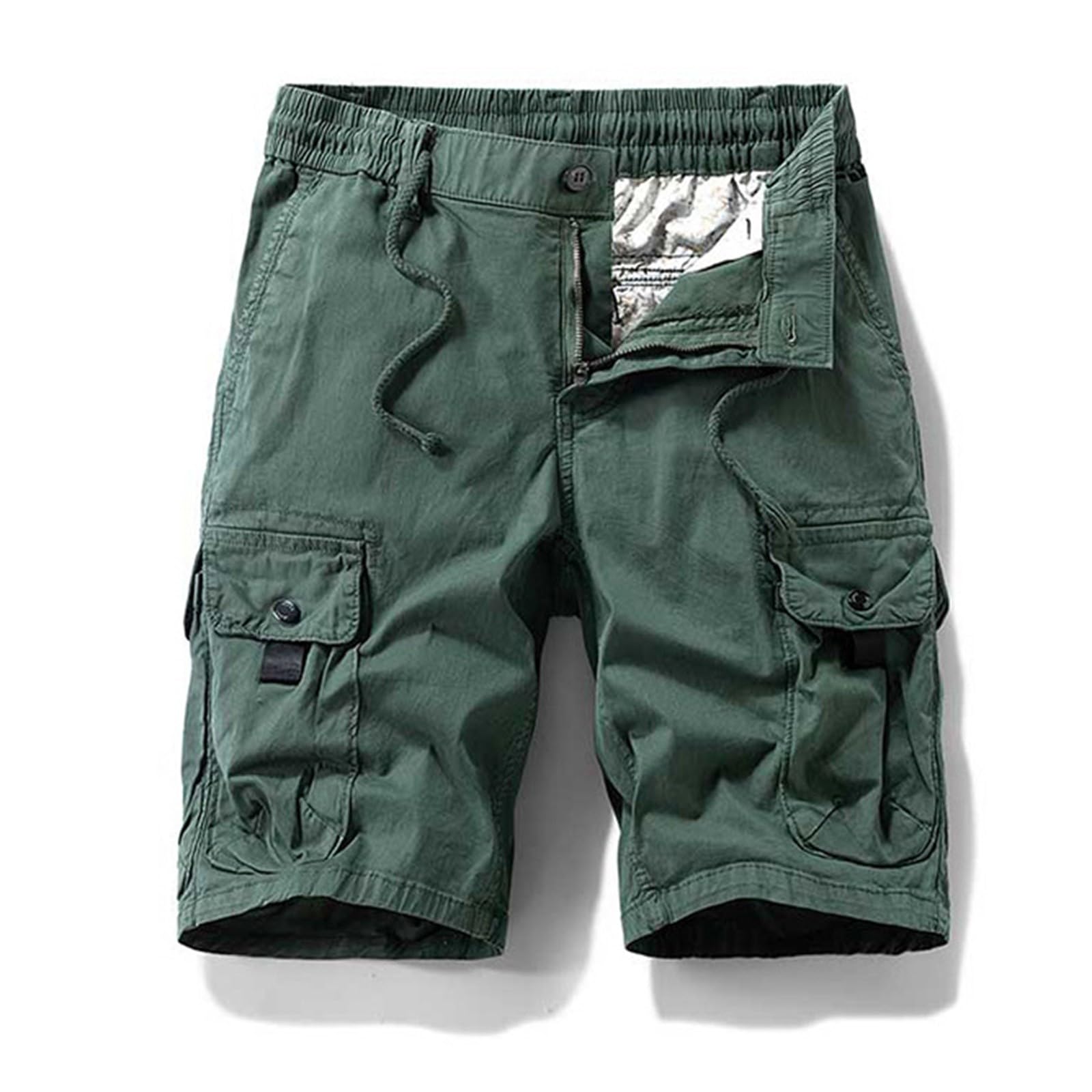 CHUNOTU - Pantalones cortos chinos para hombre, elásticos, casuales, para verano, combate, con múltiples bolsillos, transpirables, ropa de trabajo al aire libre, pantalones de senderismo