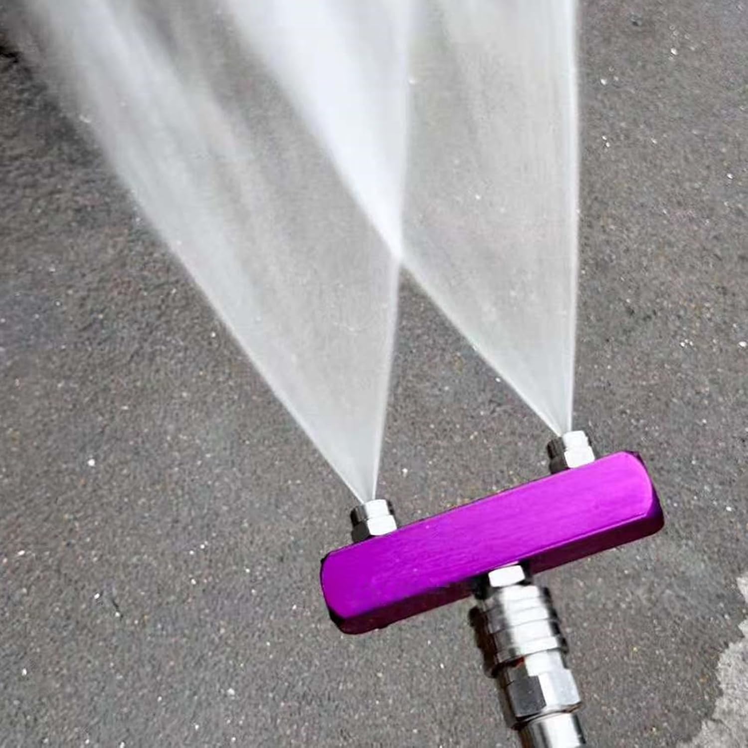 Stainless Steel 2 in 1 High Pressure Water Guns Nozzle 1/4 Inch Quick Connection for Car Washing and Garden Irrigation