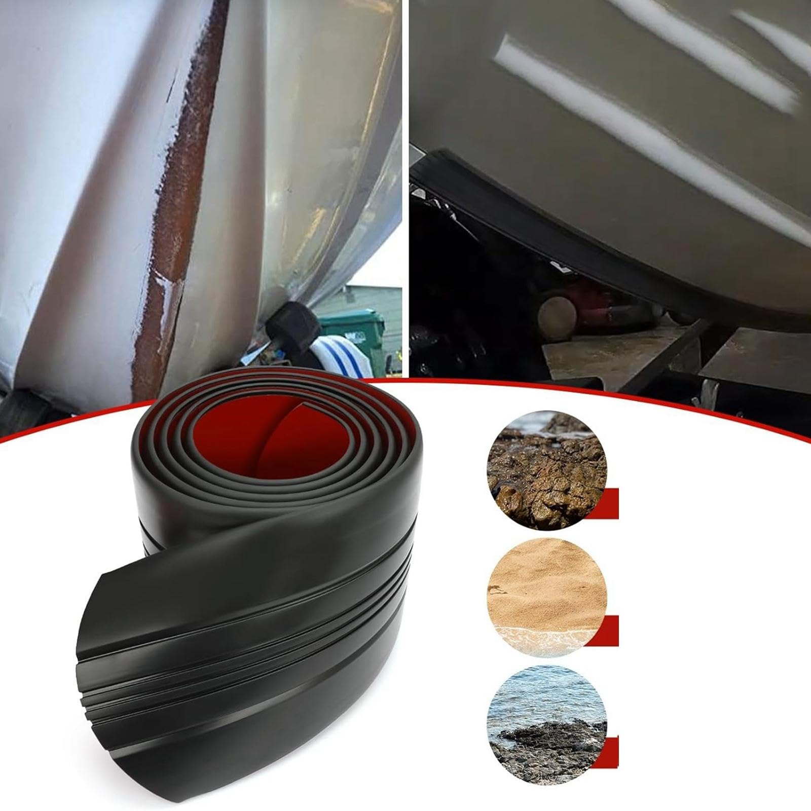 Accessoires de Protection de Quille en Aluminium, Protection de Quille de Bateau Auto-Adhésive et Robuste de Rechange, Bande Anti-Choc pour Coque, pour Bateau, Yacht, Canot