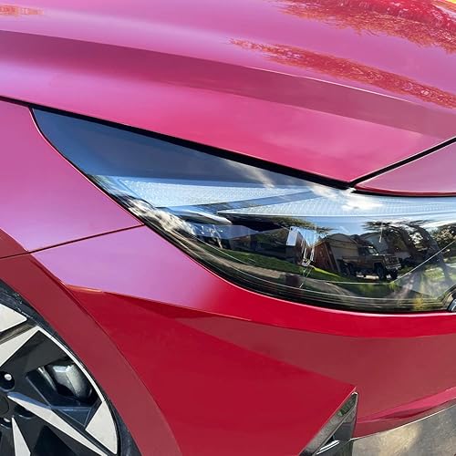Miniatura 4 de SlickMod Tinte de humo de vinilo precortado para faros Hyundai Elantra 2021-2023 (20% humo oscuro, 3. marcador lateral de los faros)